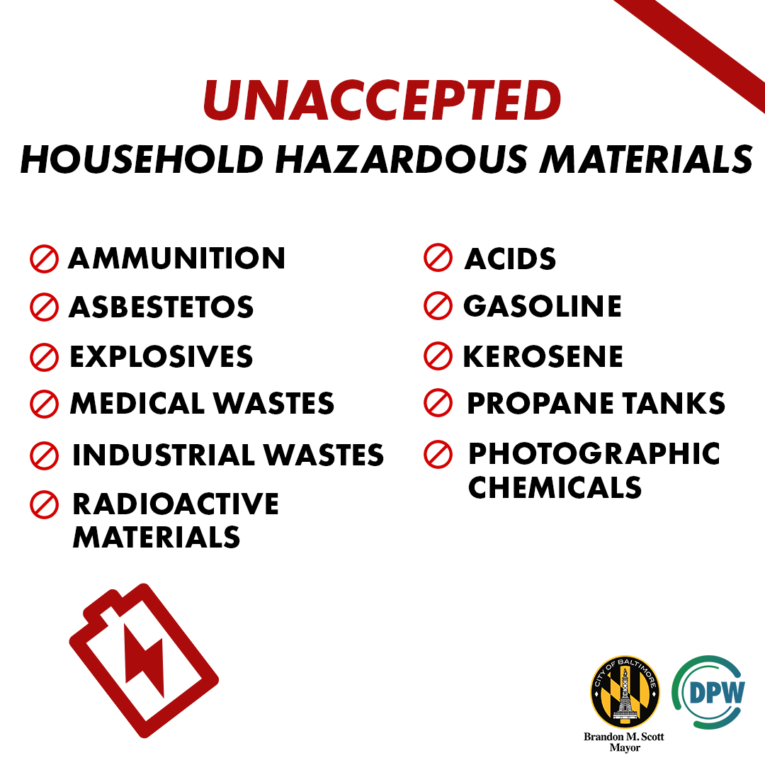 Hazardous Waste Drop off unaccepted